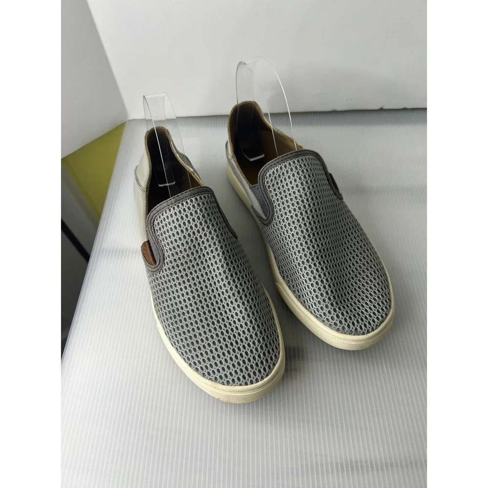 Olukai Womens Pehuea Mesh Slip On Sneakers Grey Casual Shoes Size 9